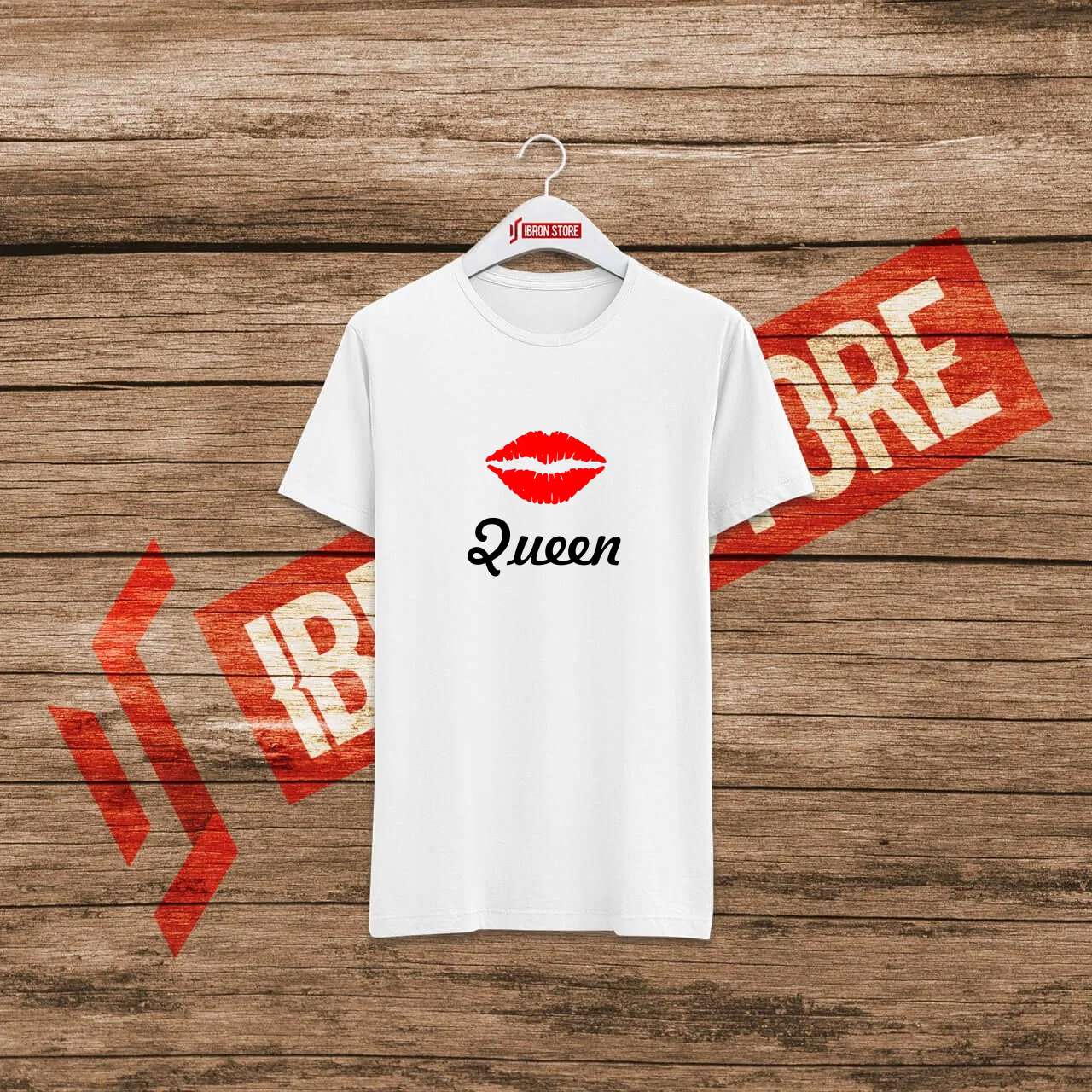 Queen mintás unisex póló (fehér)