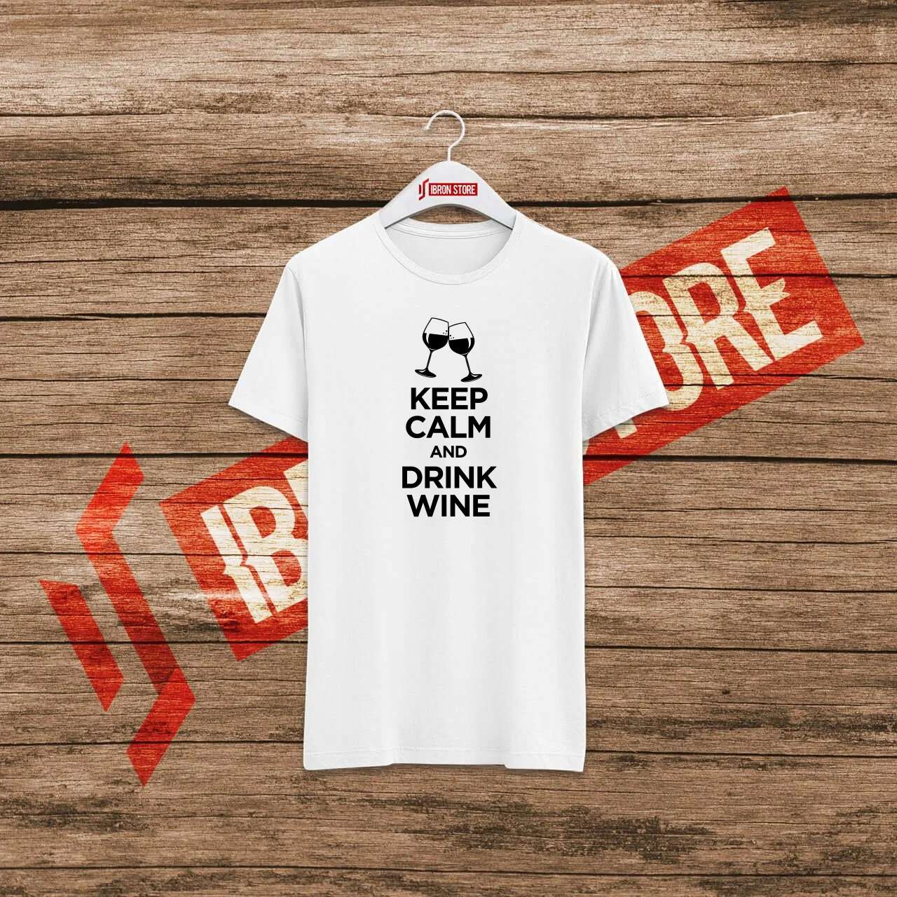 Keep calm and drink wine 2 mintás unisex póló (fehér)