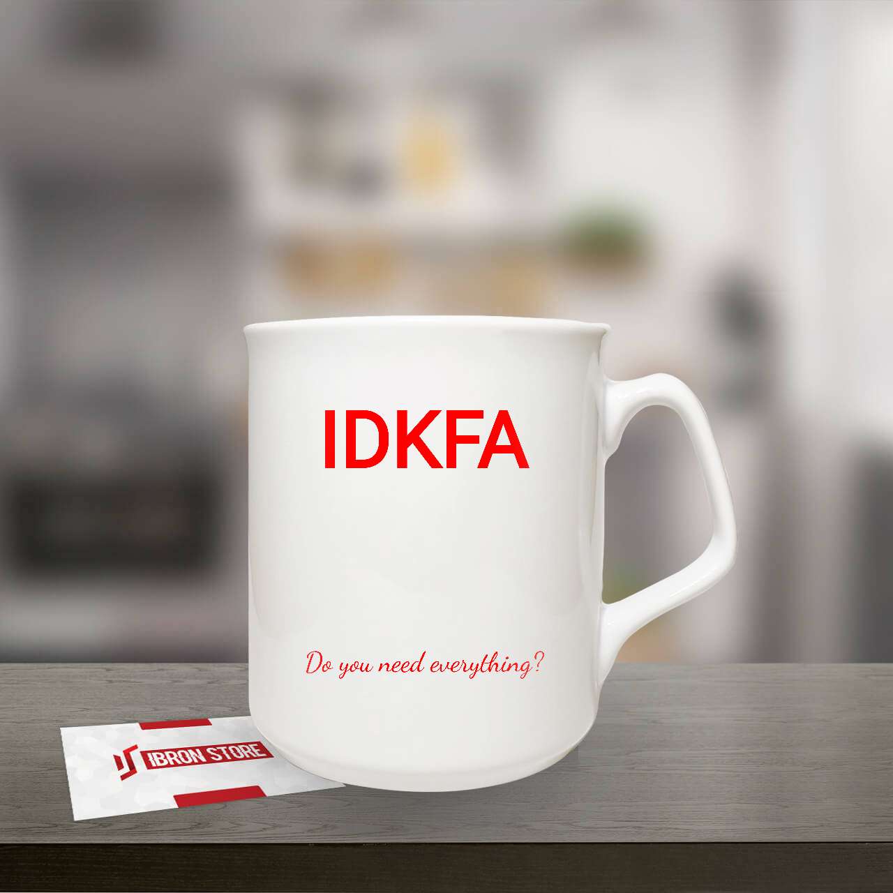 IDKFA - Do you need everything (piros) mintás kávés bögre