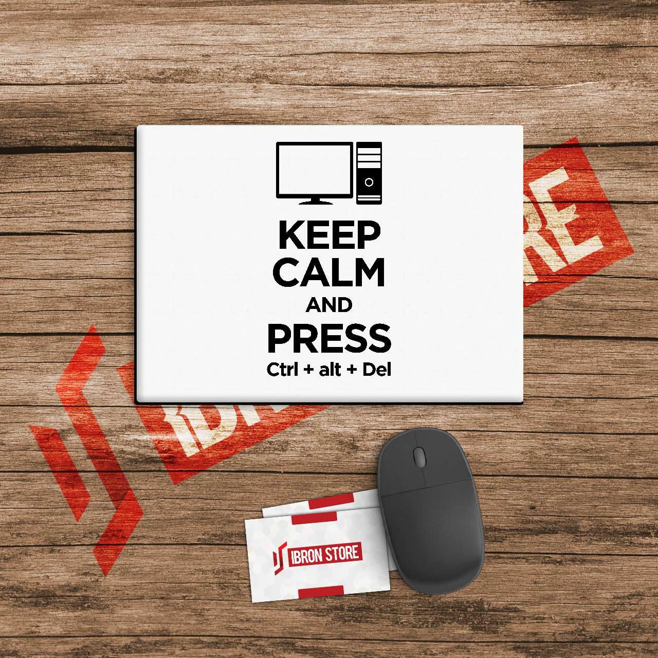 Keep calm and press ctrl + alt + del mintás egérpad (3mm vastag)
