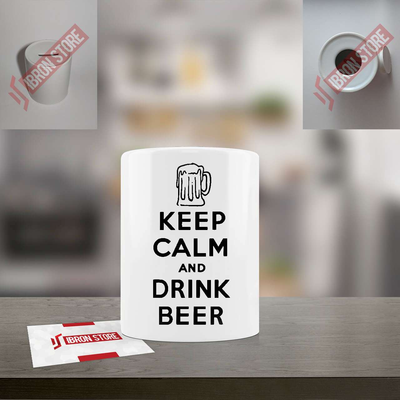 Keep calm and drink beer 2 mintás persely