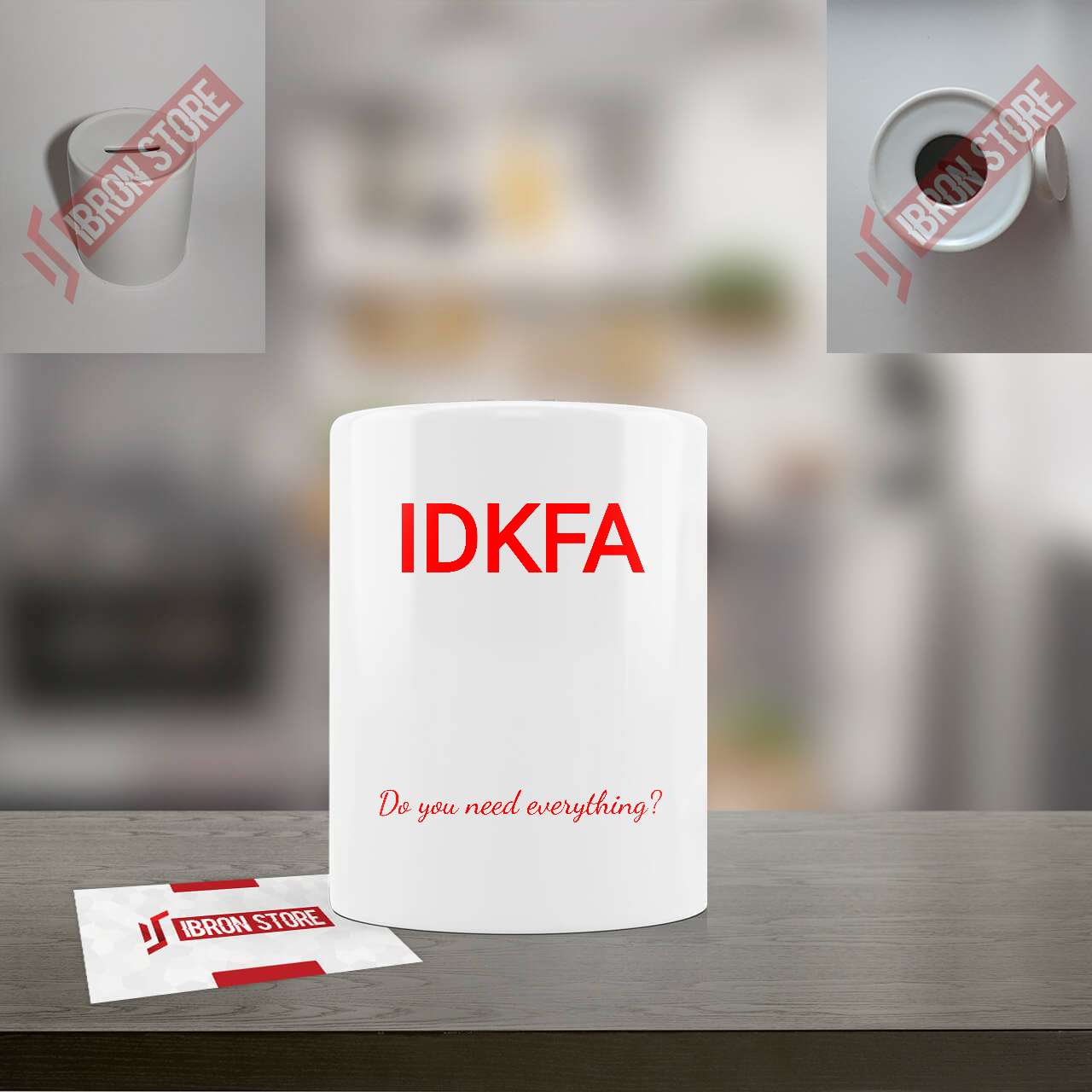 IDKFA - Do you need everything (piros) mintás persely