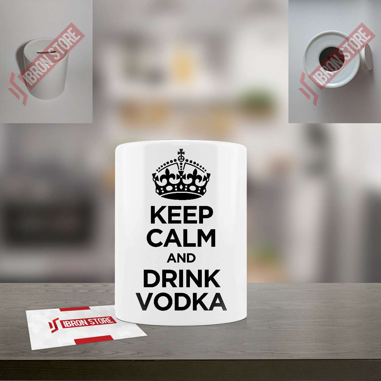 Keep calm and drink vodka mintás persely