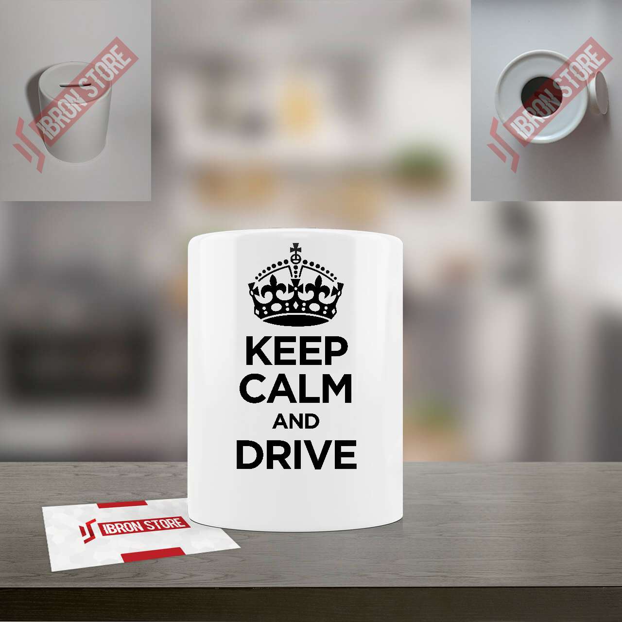 Keep calm and drive mintás persely