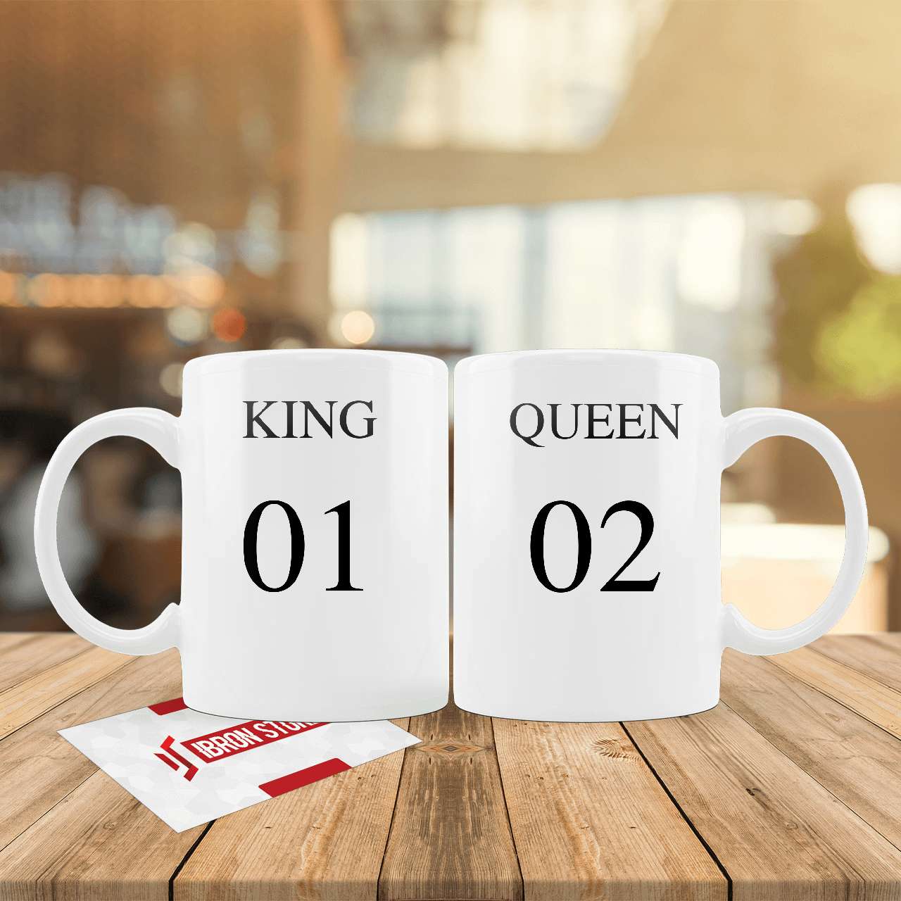 King 01 and Queen 02 mintás páros bögre